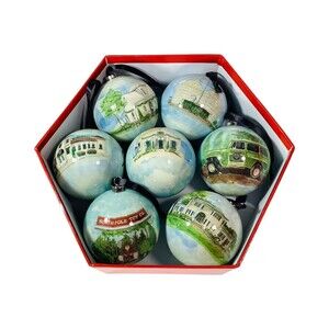 Magnolia Market Silos Waco TX Decoupage Ornament Collection of 7 All Different